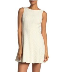 Theory Off White Cailen Tweed Classic Flare Dress | 8